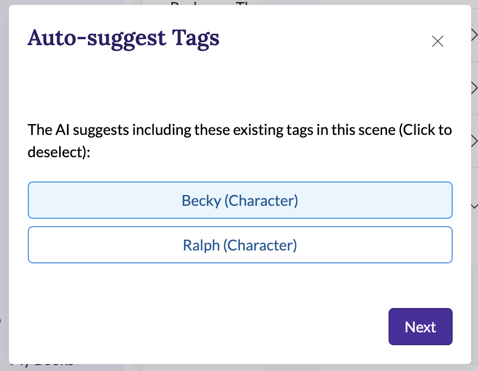 Auto-suggest existing tags